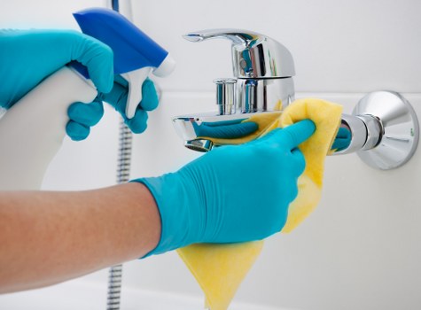 Close-up of fabric upholstery stain removal in Friern Barnet